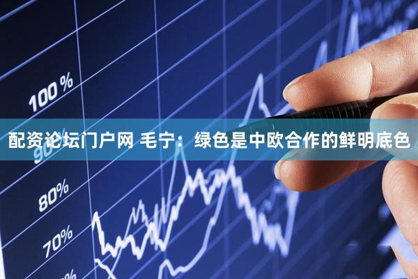 配资论坛门户网 毛宁：绿色是中欧合作的鲜明底色